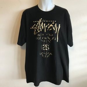 Vintage Stussy Leopard Print Double S Logo T Shirt